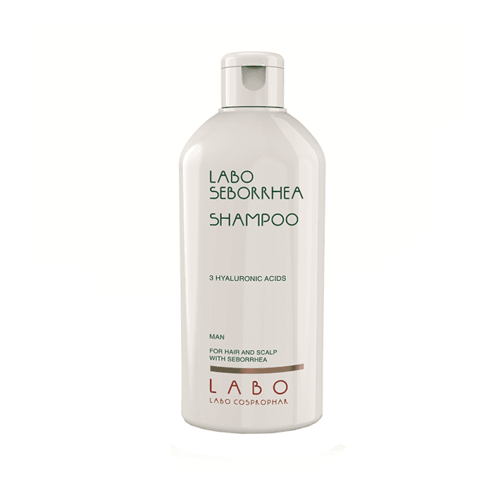 LABO SEBORRHEA  šampūnas seborėjos pažeistiems plaukams ir galvos odai su 3 hialurono rūgštimis vyrams, 200 ml