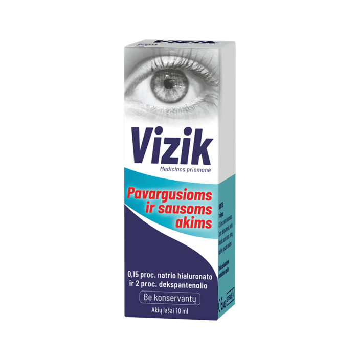 VIZIK akių lašai pavargusioms ir sausoms akims, 10 ml