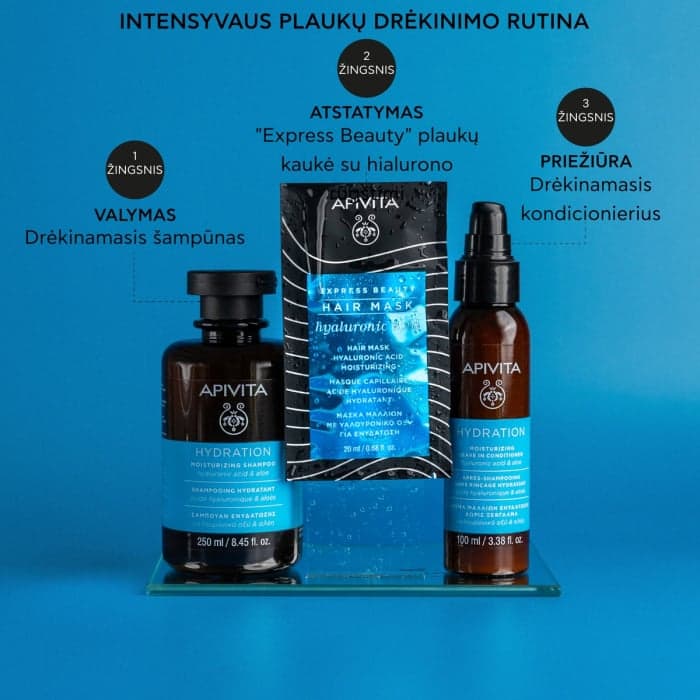 APIVITA drėkinamoji plaukų kaukė su hialuronu EXPRESS BEAUTY, 20 ml-1