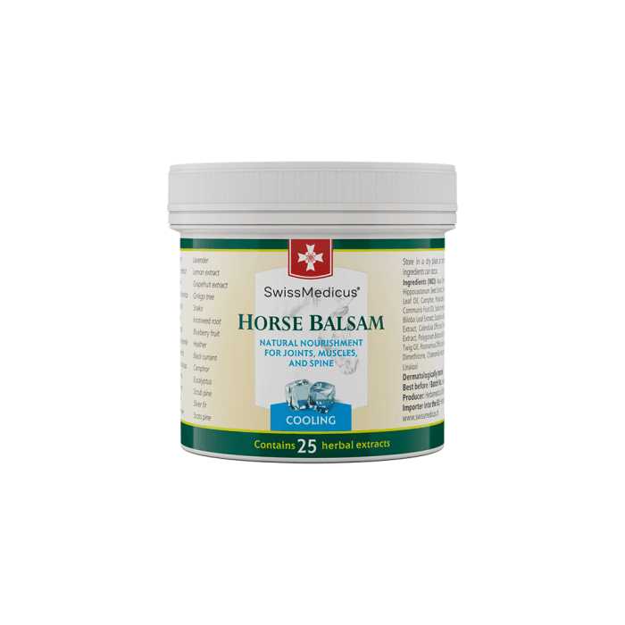 HERBAMEDICUS / SWISSMEDICUS šaldomasis kūno balzamas HORSE BALSAM, 125 ml-2