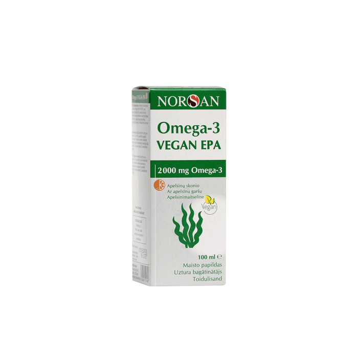 NORSAN 'Omega-3 Vegan EPA aliejus, 100 buteliukas+dozavimo indelis-1