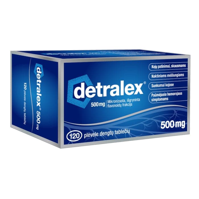 DETRALEX, 500 mg, plėvele dengtos tabletės, N120