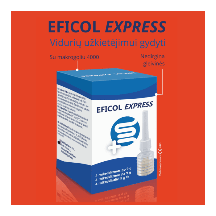 Eficol Express mikroklizma 9 g, 4 vnt.-1