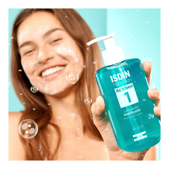 ISDIN matiškumo suteikiantis prausiamasis gelis TEEN SKIN ACNIBEN, 400 ml-1