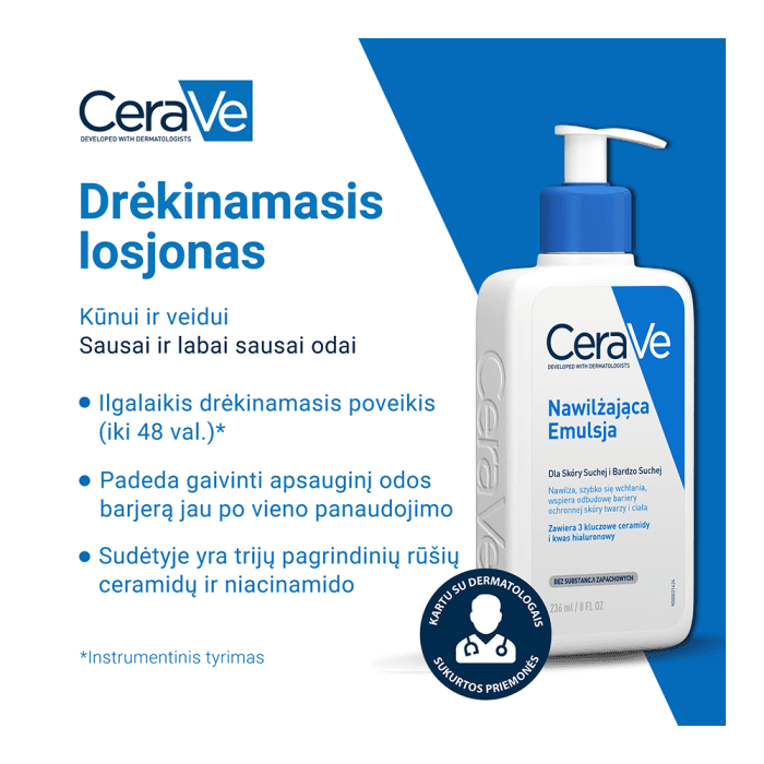 CERAVE drėkinamasis losjonas sausai ir labai sausai odai, 236 ml-1