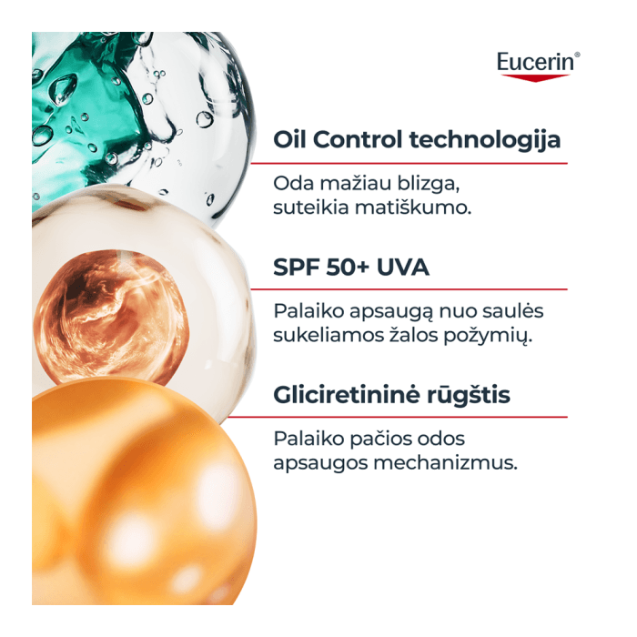 EUCERIN gelis-kremas kūnui OIL CONTROL DRY TOUCH, SPF 50+, 200 ml-2