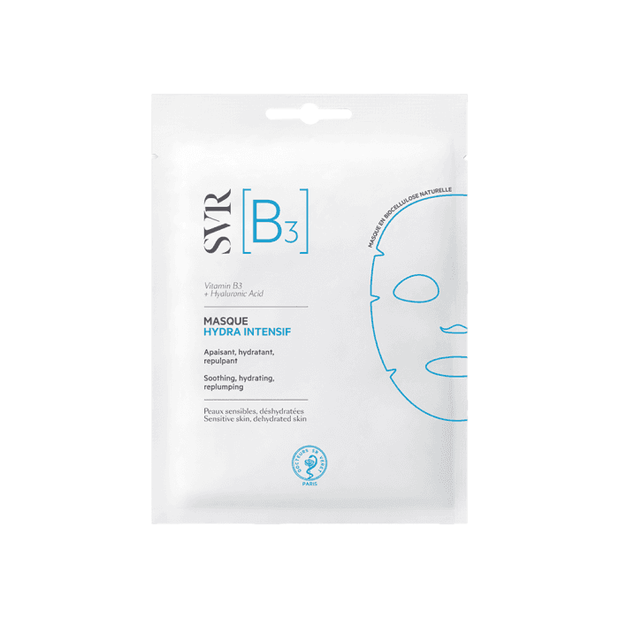 SVR lakštinė veido kaukė sausai, sudirgusiai odai [B3] INTENSIVE HYDRA MASK, 1 vnt.