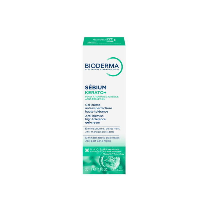 BIODERMA aukštos tolerancijos gelis-kremas nuo spuogų į aknę linkusiai odai Sébium Kerato+, 30 ml-2
