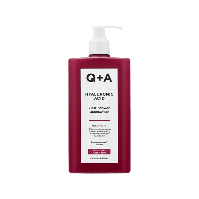 Q+A drėkinamasis kūno kremas su hialurono rūgštimi, 250 ml