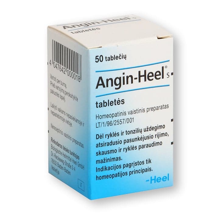 ANGIN-HEEL S, Tabletės, N50-1