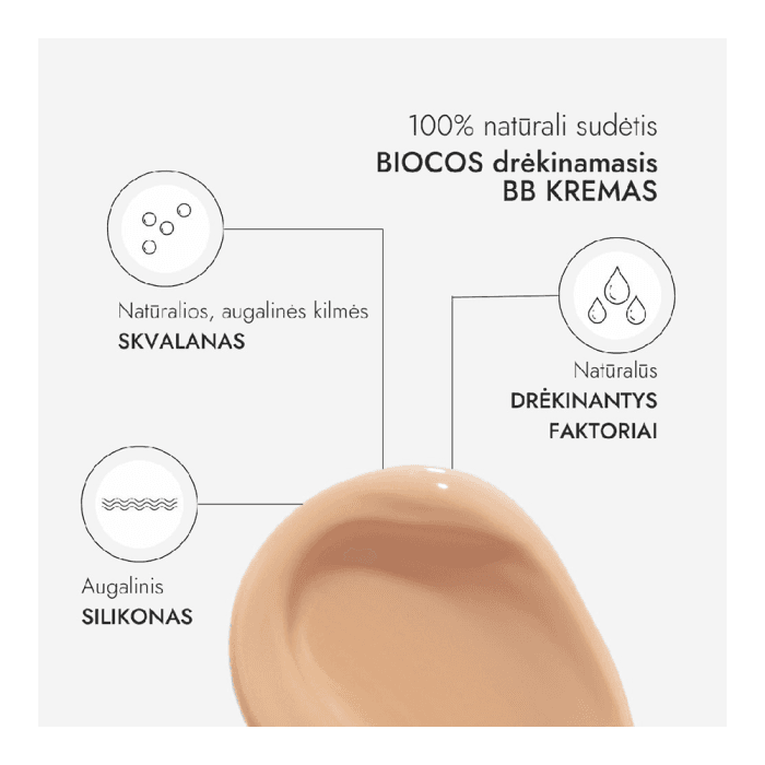 BIOCOS atspalvį suteikiantis kremas BB, Nr. 02, 30 ml-2