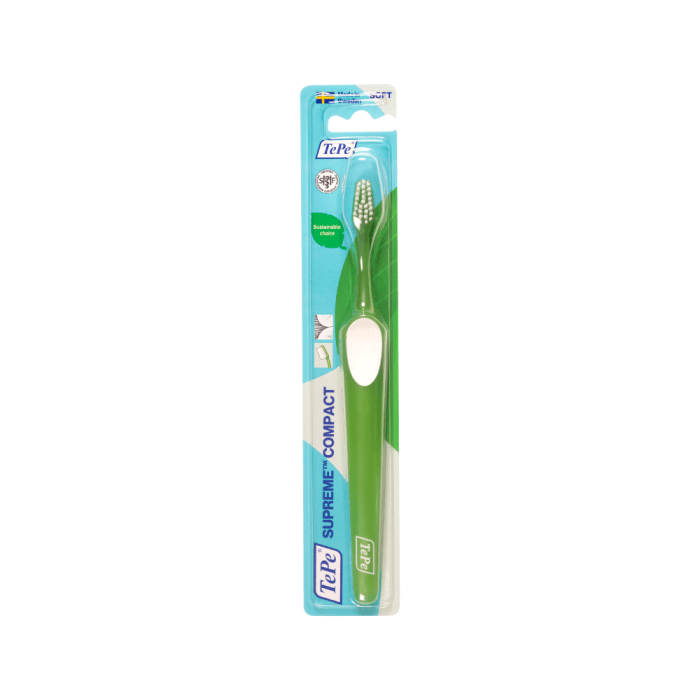 TEPE dantų šepetėlis SUPREME COMPACT, minkštas, 1 vnt.