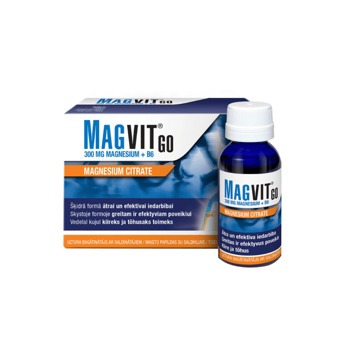 MAGVIT GO, apelsinų skonio, nuo 14 m., 8 buteliukai