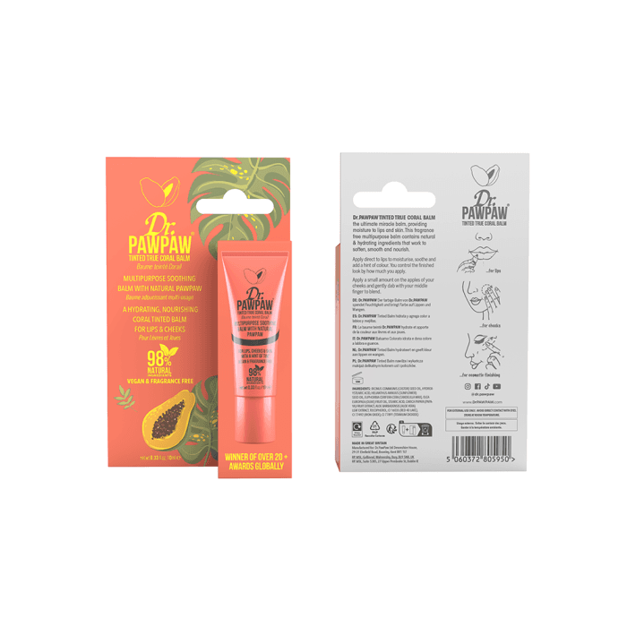 DR. PAWPAW balzamas lūpoms ir skruostams TRUE CORAL, 10 ml-1