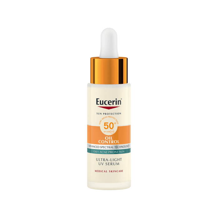 EUCERIN itin lengvas kasdienis serumas OIL CONTROL, SPF 50+, 30 ml