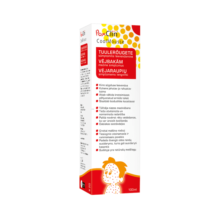 POXCLIN COOL MOUSSE vėjaraupių simptomams lengvinti, 100 ml