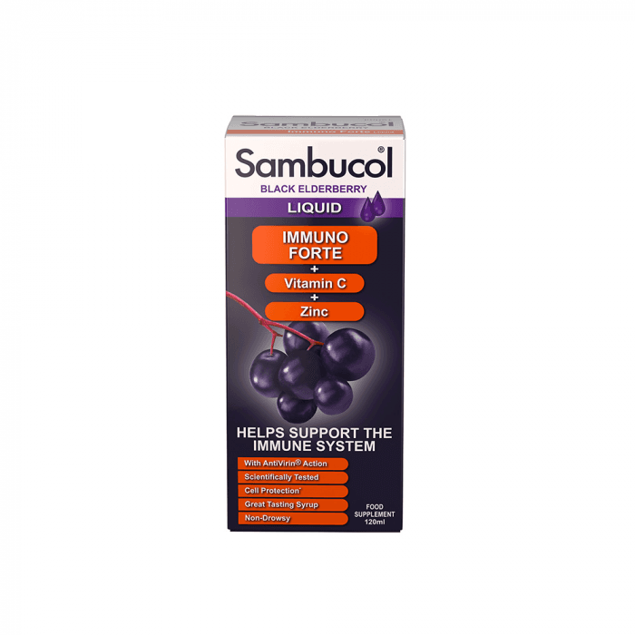 Sambucol Black Elderberry Immuno Forte geriamieji lašai, 120 ml-1