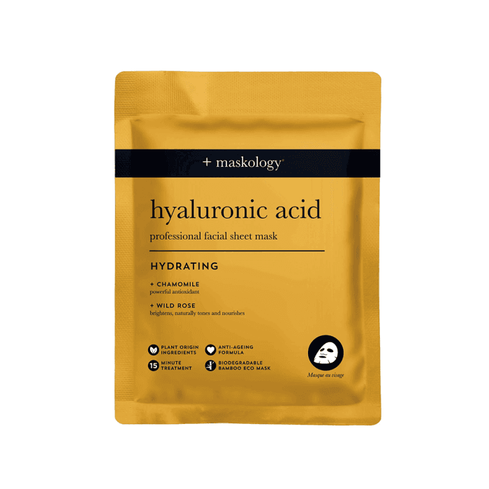MASKOLOGY lakštinė veido kaukė su hialuronu, 22 ml