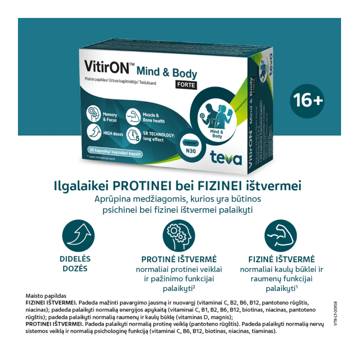 VitirON™ Mind & Body FORTE, 30 kapsulių-1
