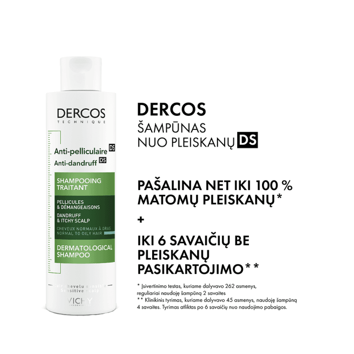VICHY šampūnas pleiskanojančiai riebiai galvos odai DERCOS OILY, 390 ml-2