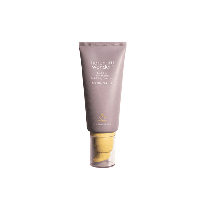 HARUHARU WONDER mineralinis apsauginis kremas nuo saulės, Black Rice Pure Mineral Relief Daily Sunscreen SPF50+ PA++++, 50 ml