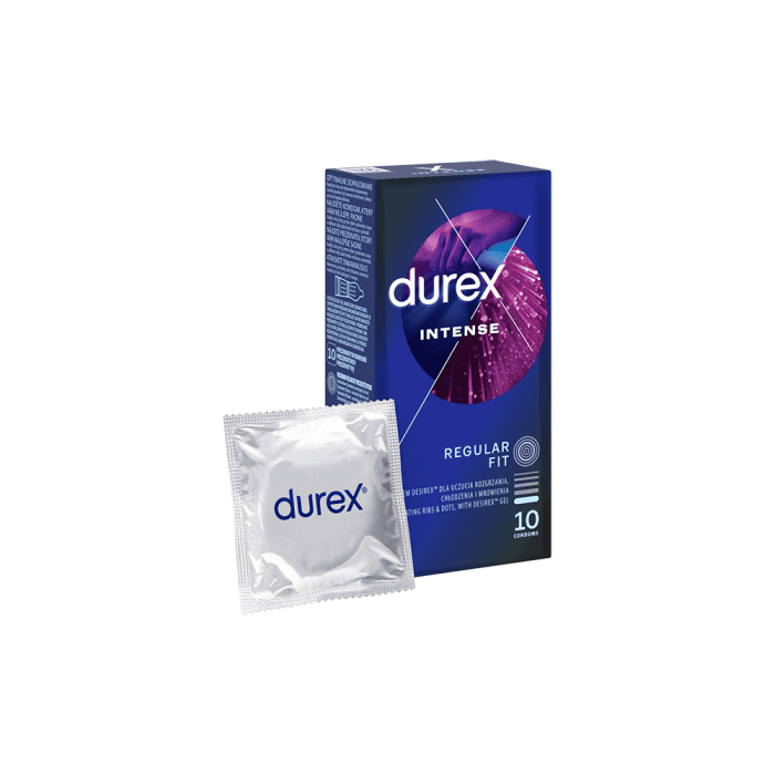 DUREX stimuliuojamieji prezervatyvai INTENSE, 56 mm, 10 vnt.-1