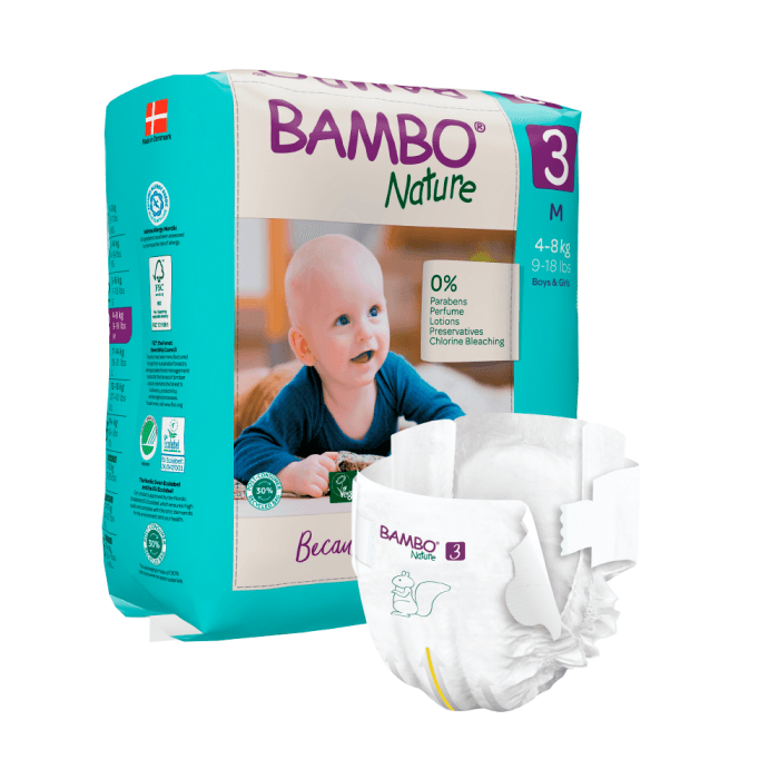 BAMBO NATURE  ekologiškos sauskelnės  3, 4–8 kg, LT-EKO-001, 28 vnt.-1
