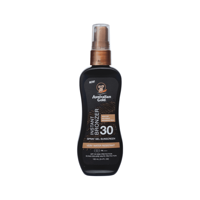 AUSTRALIAN GOLD apsauginis pienelis su natūraliais bronzantais, SPF 30, 100 ml