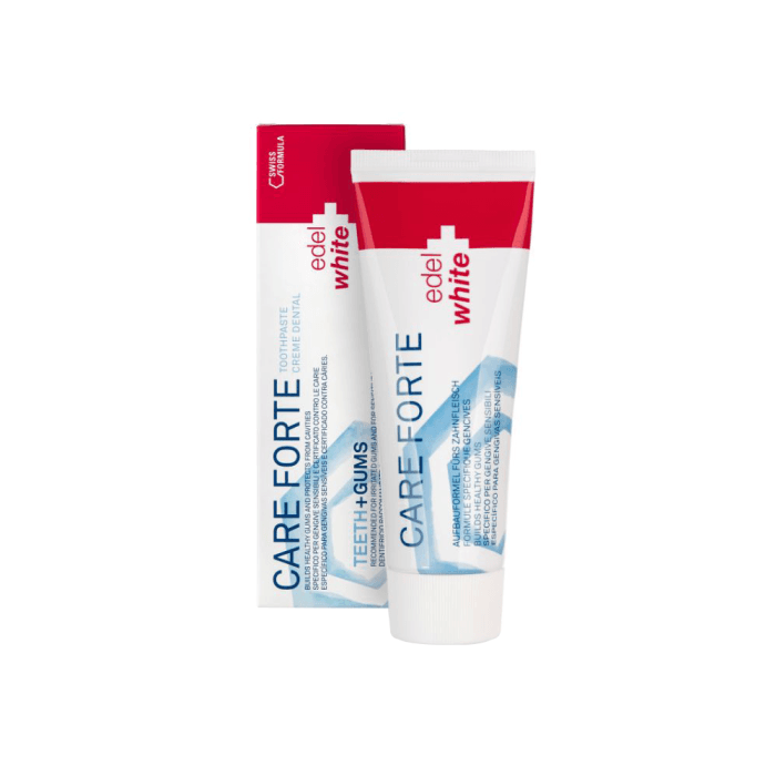 EDELWHITE dantų pasta CARE FORTE, nuo 7 m., 75 ml