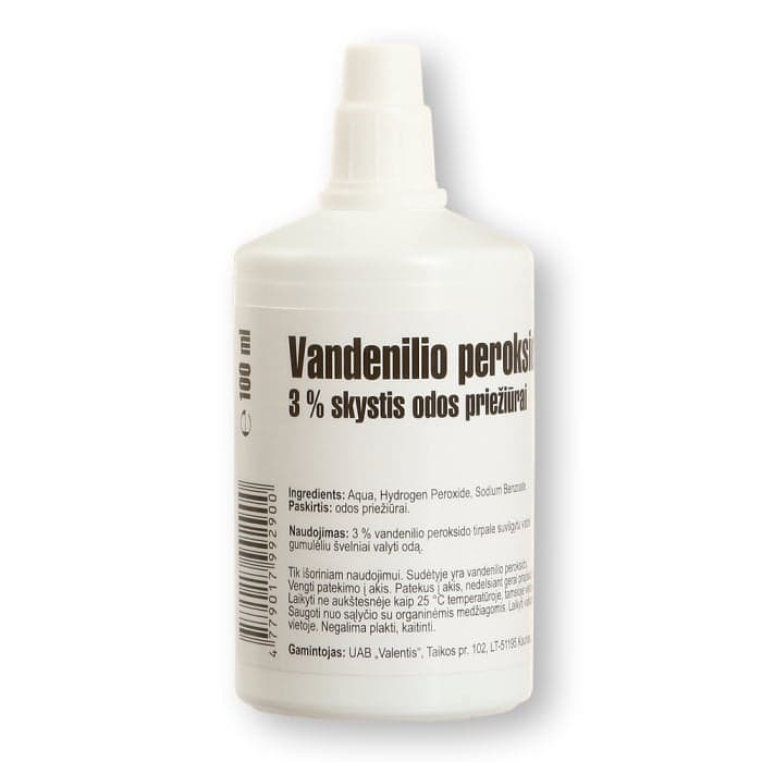 VANDENILIO PEROKSIDAS, 3 proc., odos priežiūrai, 100 ml-1