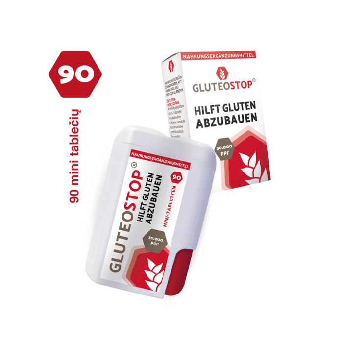 GLUTEOSTOP, glitimo skaidymui, 90 tablečių-2