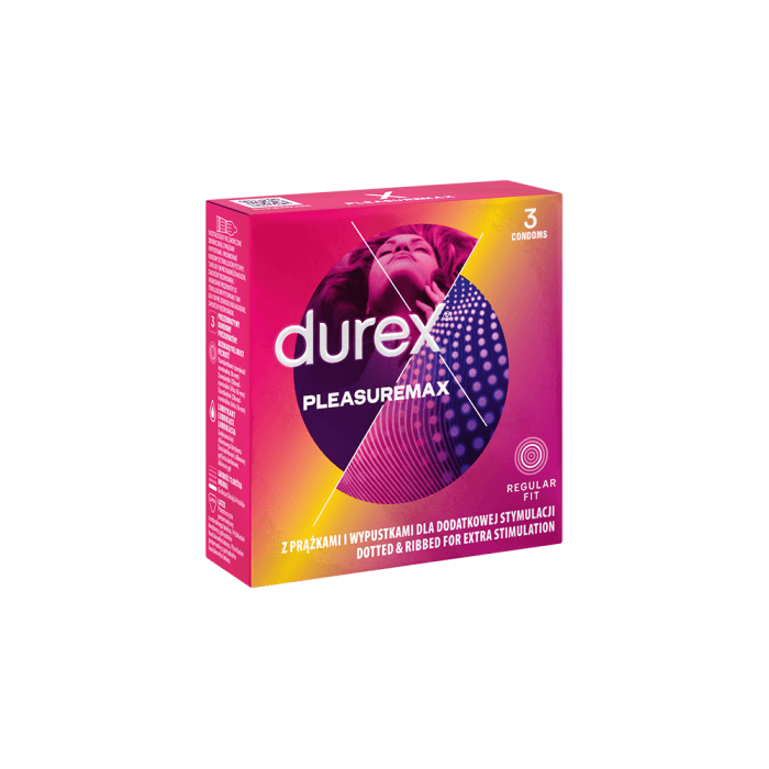 DUREX prezervatyvai PLEASUREMAX, 3 vnt.-2