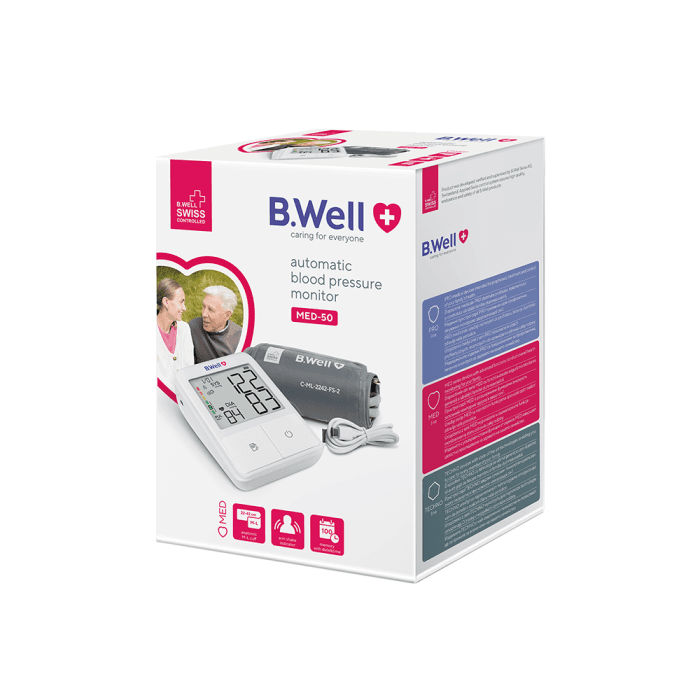 B.WELL MED-50 AUTOMATINIS KRAUJOSPŪDŽIO MATUOKLIS, 1 vnt.-1