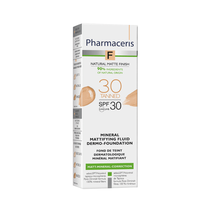 PHARMACERIS F matinė mineralinė pudra, SPF 30, Nr. 3, 30 ml-1