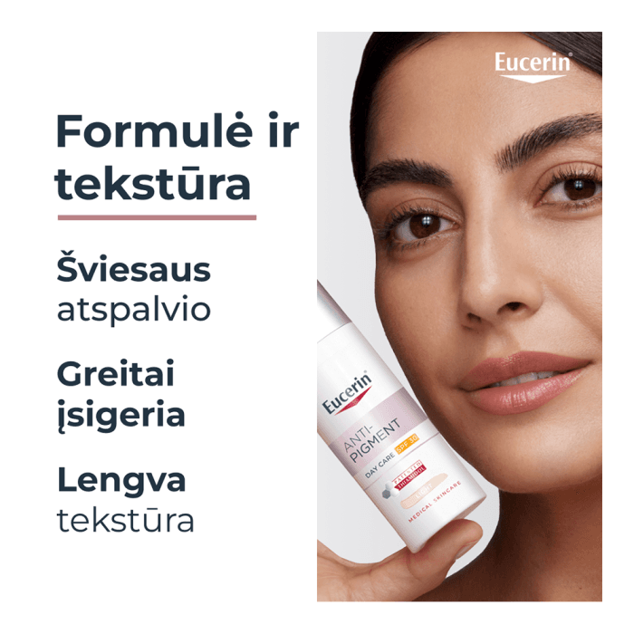 EUCERIN dieninis veido kremas ANTI-PIGMENT, SPF 30, šviesaus atspalvio, 50 ml-1