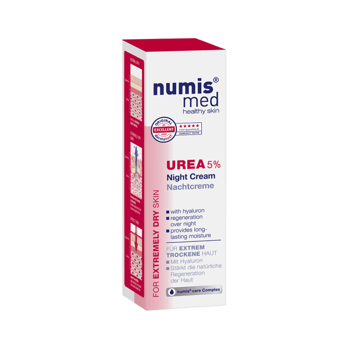 NUMIS MED naktinis kremas UREA, 5% + hialurono rūgštis, 50 ml-1