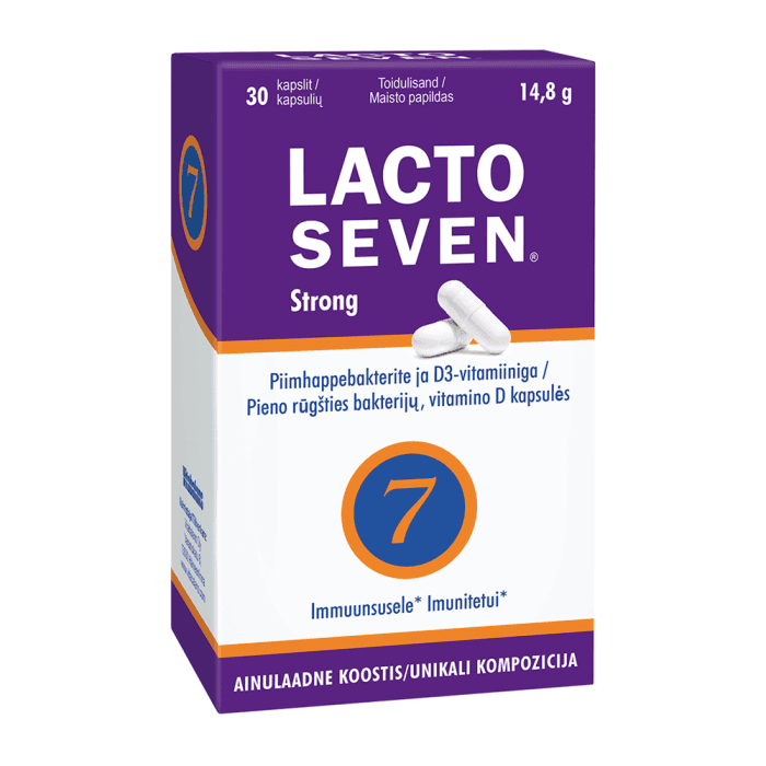 LACTO SEVEN STRONG, 30 kapsulių