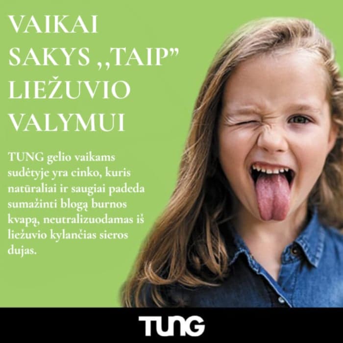 TUNG, STRAWBERRY gelis liežuvio valymui, braškių skonio, 85 g-2