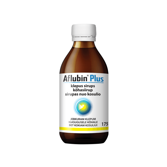 AFLUBIN PLUS sirupas nuo kosulio, nuo 3 m., 175 ml-1