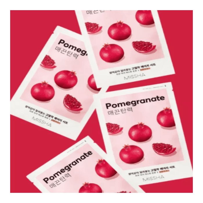 MISSHA lakštinė veido kaukė su granatų ekstraktu, Airy Fit Sheet Pomegranate, 19 g-1