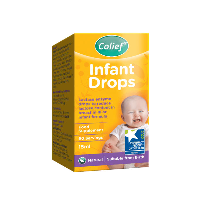 COLIEF laktazės lašai INFANT DROPS, 15 ml