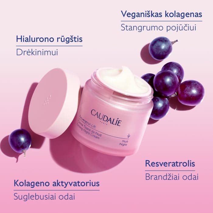 CAUDALIE naktinis veido kremas suglebusiai odai RESVERATROL-LIFT FIRMING NIGHT CREAM, 50 ml-2