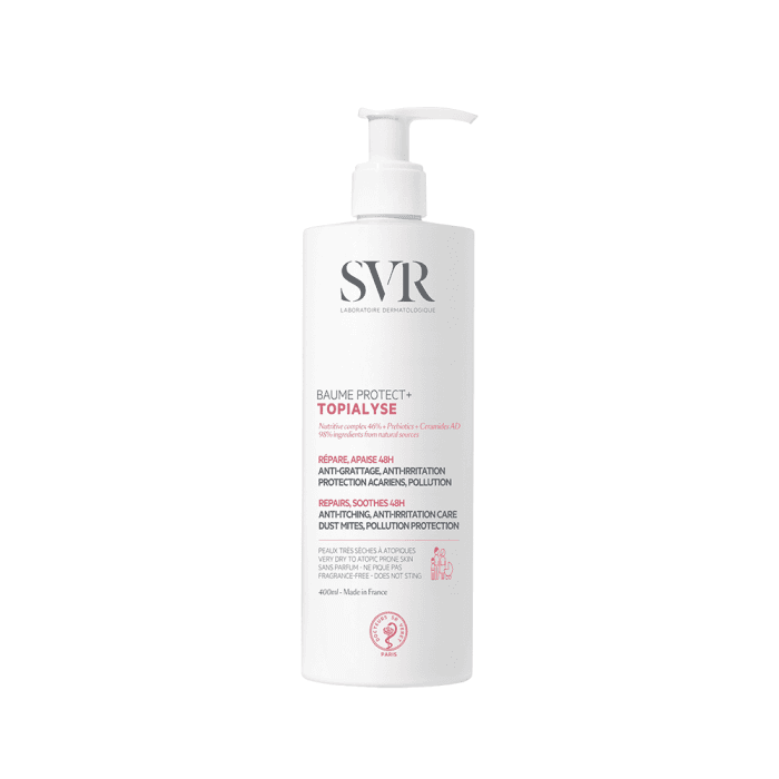 SVR kūno kremas sausai, niežėti linkusiai, atopiškai odai TOPIALYSE BAUME PROTECT+, 400 ml, 400 ml