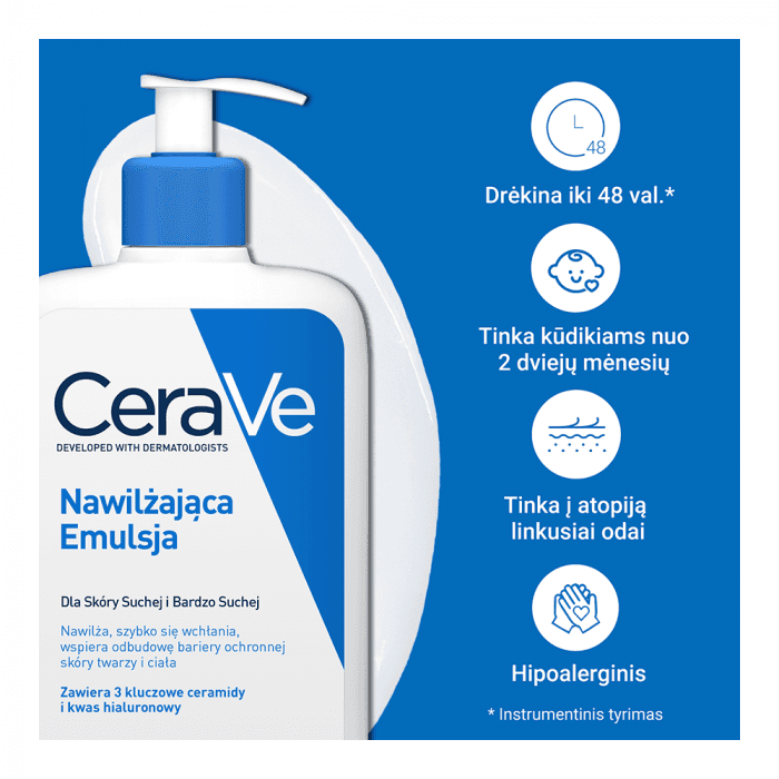 CERAVE drėkinamasis losjonas sausai ir labai sausai odai, papildymas, 473 ml-2