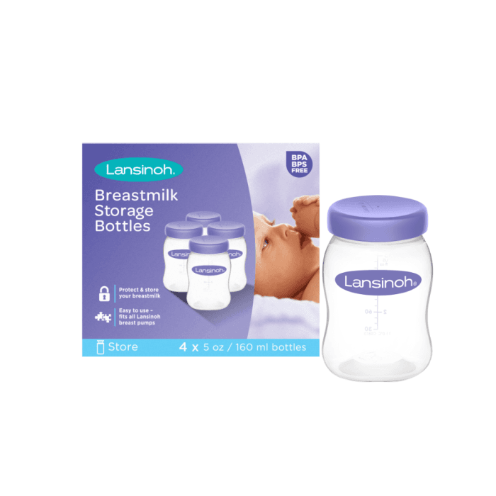 LANSINOH buteliukai pienui laikyti, 4 vnt.-2
