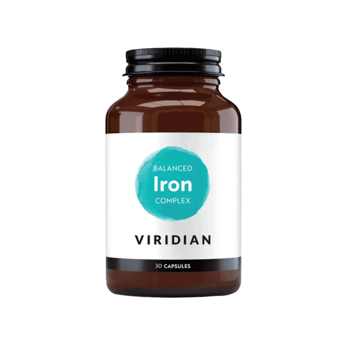 VIRIDIAN BALANCED IRON COMPLEX, 30 kapsulių