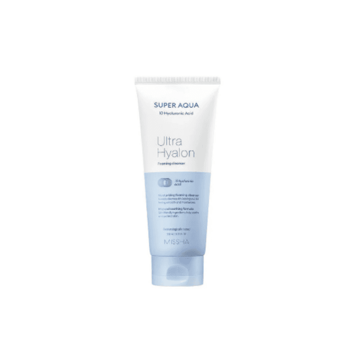 MISSHA drėkinamosios valomosios veido putos Super Aqua Ultra Hyalron Foaming Cleanser, 200 ml