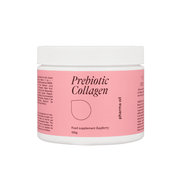 PHARMA OIL PREBIOTIC COLLAGEN, aviečių skonio, 155 g