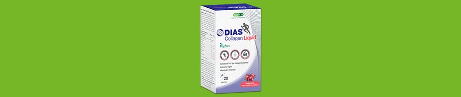 AGETIS DIAS COLLAGEN LIQUID paruoštas vartoti skystasis kolagenas, granatų skonio, 20 paketėlių